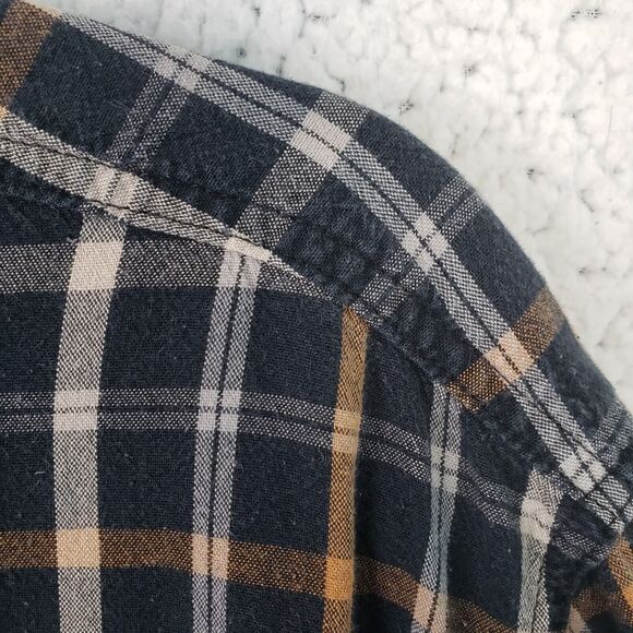 Carhartt Flannel Shirt Mens L Plaid Relaxed Fit Workwear American Workwear 46x31 - Picture 5 of 11